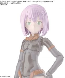 Bandai Japan Bandai Hobby 30 Minute Sisters: Option Parts Set 4 - Medium Hair Style Pink 2 Model Kit Gundam