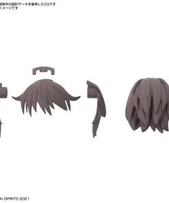 Bandai Japan Bandai Hobby 30 Minute Sisters: Option Parts Set 4 - Medium Hair Style Brown 2 Model Kit