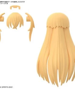 Bandai Japan Bandai Hobby 30 Minute Sisters: Option Parts Set 4 - Long Hair Style Yellow 1 Model Kit Gundam