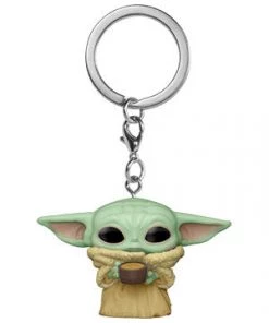 Funko Pop Keychain: Star Wars The Mandalorian - The Child With Cup
