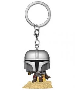 Funko Pop Keychain: Star Wars The Mandalorian - Mando W/Blaster