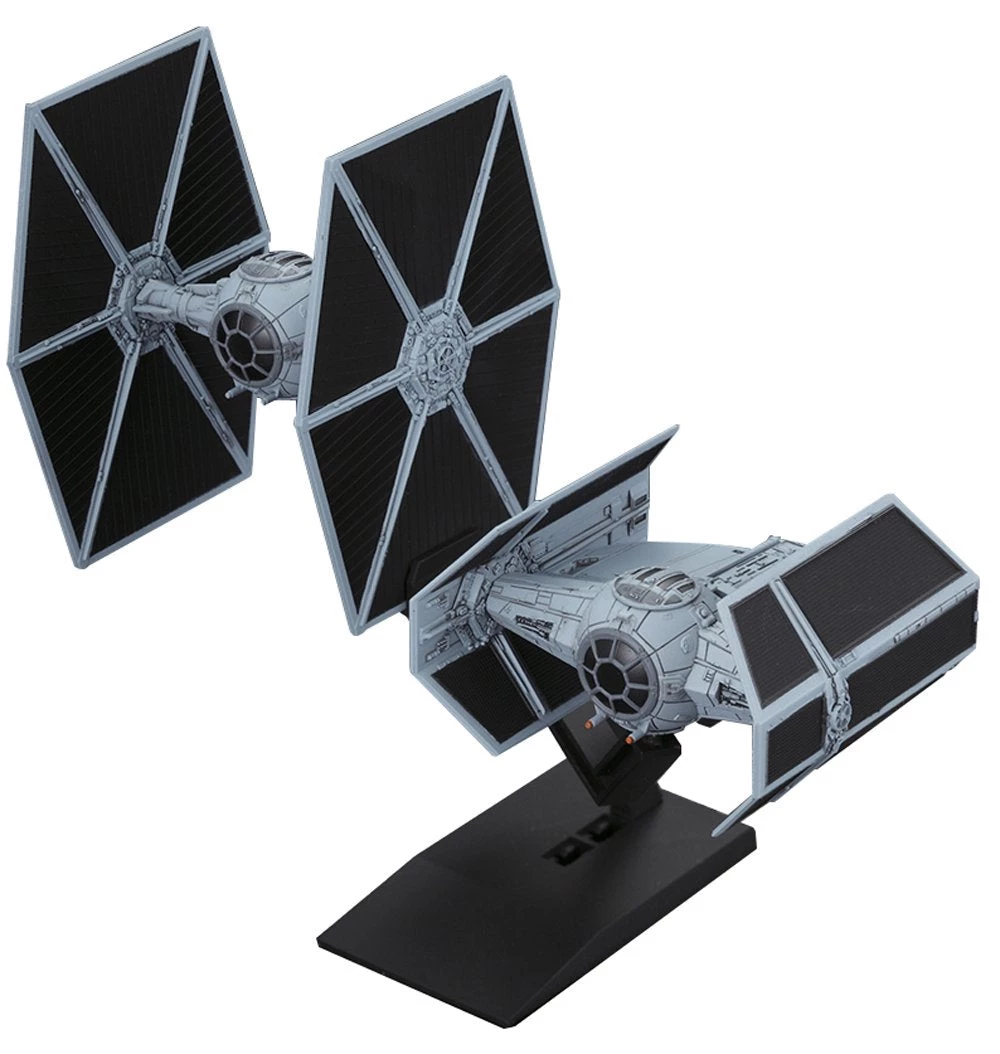 Bandai Japan Bandai Hobby Star Wars Tie Advanced X1 & Tie Fighter 1/144 Miniature Model Kit 1 Bandai Japan Bandai Hobby Star Wars Tie Advanced X1 & Tie Fighter 1/144 Miniature Model Kit
