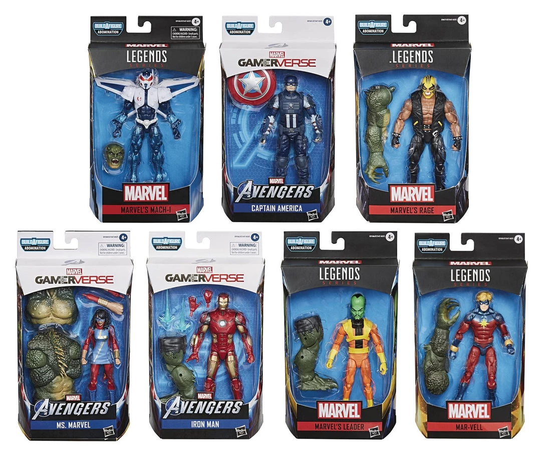 Hasbro Marvel Legends Avengers Video Game Abomination Build-A-Figure Collection (Set Of 7)