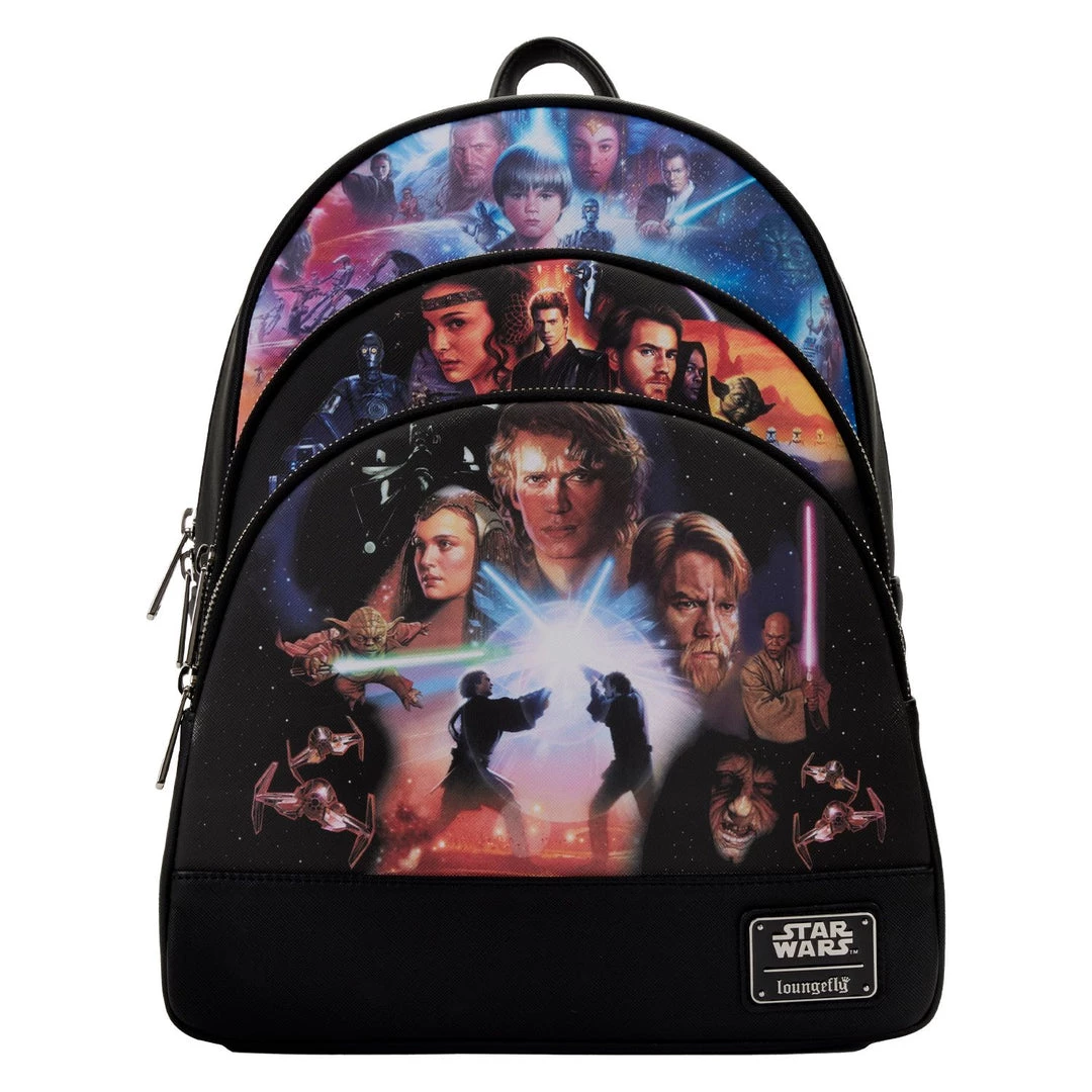 Loungefly Star Wars - Prequel Trilogy Mini Backpack 1 Loungefly Star Wars - Prequel Trilogy Mini Backpack