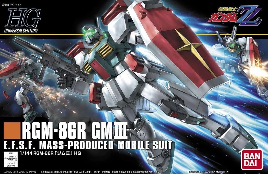 Bandai Japan Bandai Hobby ZZ Gundam - #126 RGM-86R GM III 1/144 HG Model Kit 2 Bandai Japan Bandai Hobby ZZ Gundam - #126 RGM-86R GM III 1/144 HG Model Kit