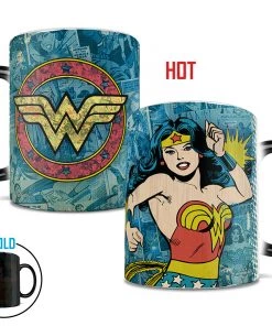 Morphing Mugs DC Comics Originals "Wonder Woman Retro Logo" 11-oz. Heat-Sensitive Mug