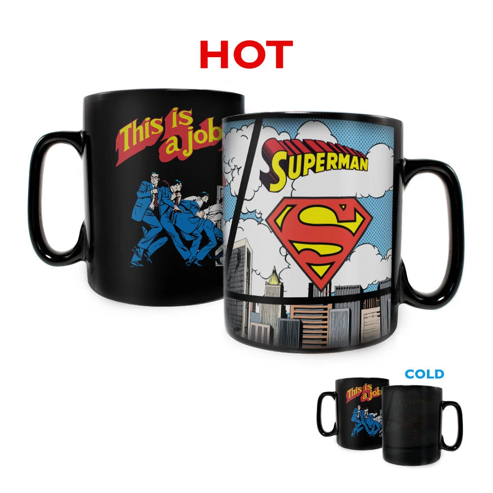 Morphing Mugs DC Comics Originals "Superman-Secret Identity" 11-oz. Heat-Sensitive Clue Mug 1 Morphing Mugs DC Comics Originals "Superman-Secret Identity" 11-oz. Heat-Sensitive Clue Mug