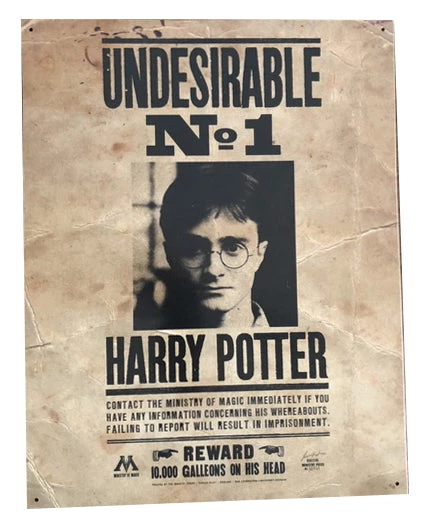PopFun Harry Potter Tin Sign Collection - No. 1 Undesirable 1 PopFun Harry Potter Tin Sign Collection - No. 1 Undesirable