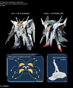 Bandai Japan Bandai Spirits Gundam Hathaway's Flash - Xi Gundam Vs. Penelope Gundam Funnel Missle Effect 1/144 HG Model Kit