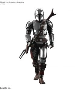Bandai Japan Gundam Bandai Hobby Star Wars: The Mandalorian - Mandalorian Beskar Armor Silver 1/12 Model Kit