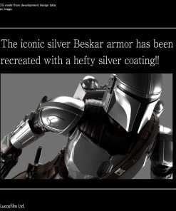 Bandai Japan Gundam Bandai Hobby Star Wars: The Mandalorian - Mandalorian Beskar Armor Silver 1/12 Model Kit 7 Bandai Japan Gundam Bandai Hobby Star Wars: The Mandalorian - Mandalorian Beskar Armor Silver 1/12 Model Kit