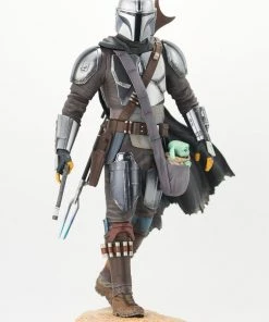 Diamond Select Toys Premier Collection: Star Wars - The Mandalorian With Child Statue