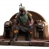Diamond Select Toys Premier Collection: Star Wars Book Of Boba Fett - Boba Fett On Throne