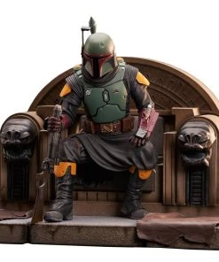 Diamond Select Toys Premier Collection: Star Wars Book Of Boba Fett - Boba Fett On Throne