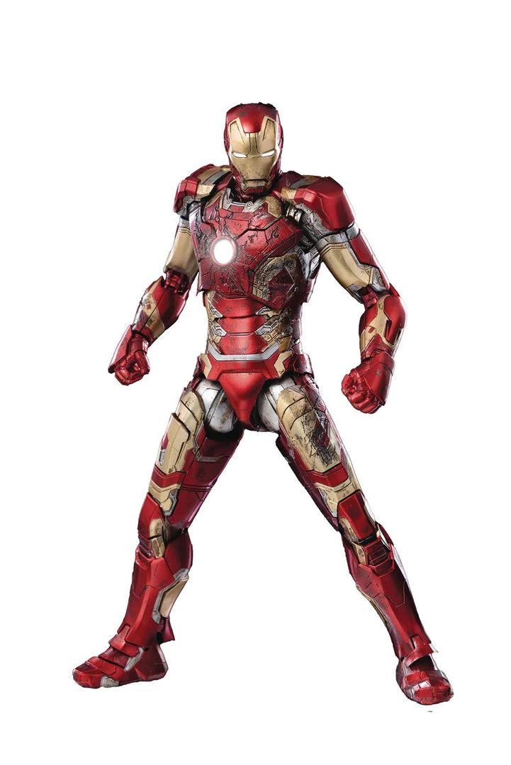 ThreeZero Marvel: Avengers - Iron Man MK43 Battle Damage DLX 1/12 Scale Action Figure 1 ThreeZero Marvel: Avengers - Iron Man MK43 Battle Damage DLX 1/12 Scale Action Figure
