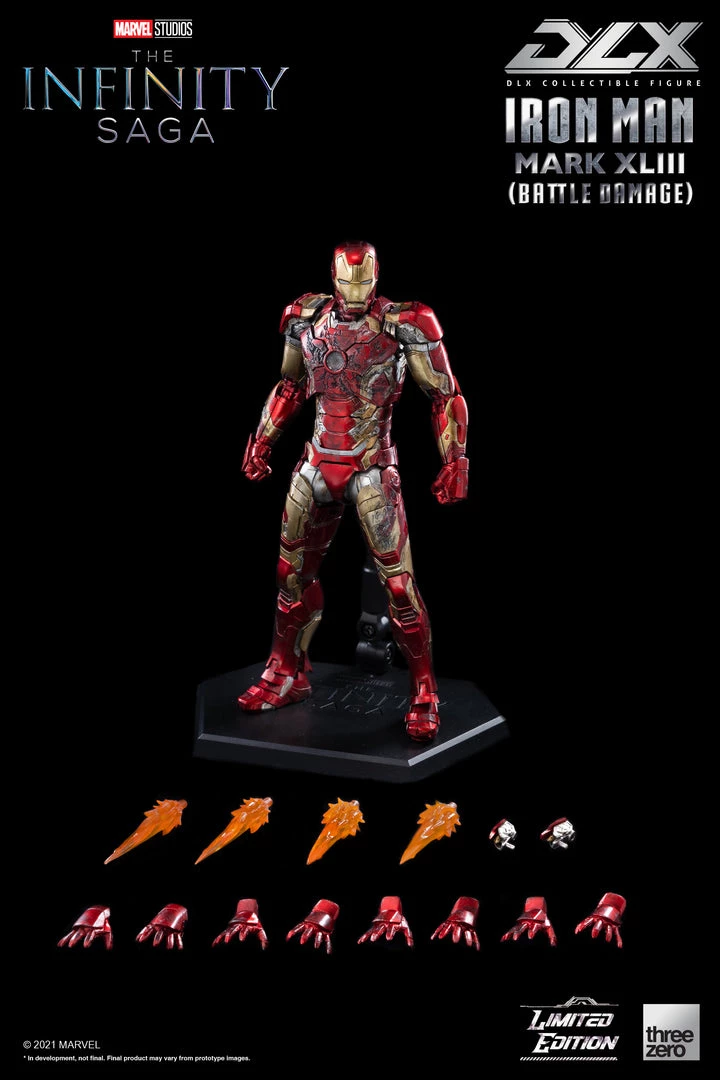 ThreeZero Marvel: Avengers - Iron Man MK43 Battle Damage DLX 1/12 Scale Action Figure 2 ThreeZero Marvel: Avengers - Iron Man MK43 Battle Damage DLX 1/12 Scale Action Figure