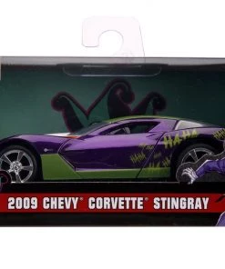 Jada Toys DC Comics - Joker 2009 Chevy Corvette Stingray 1/32 Diecast Action Figure