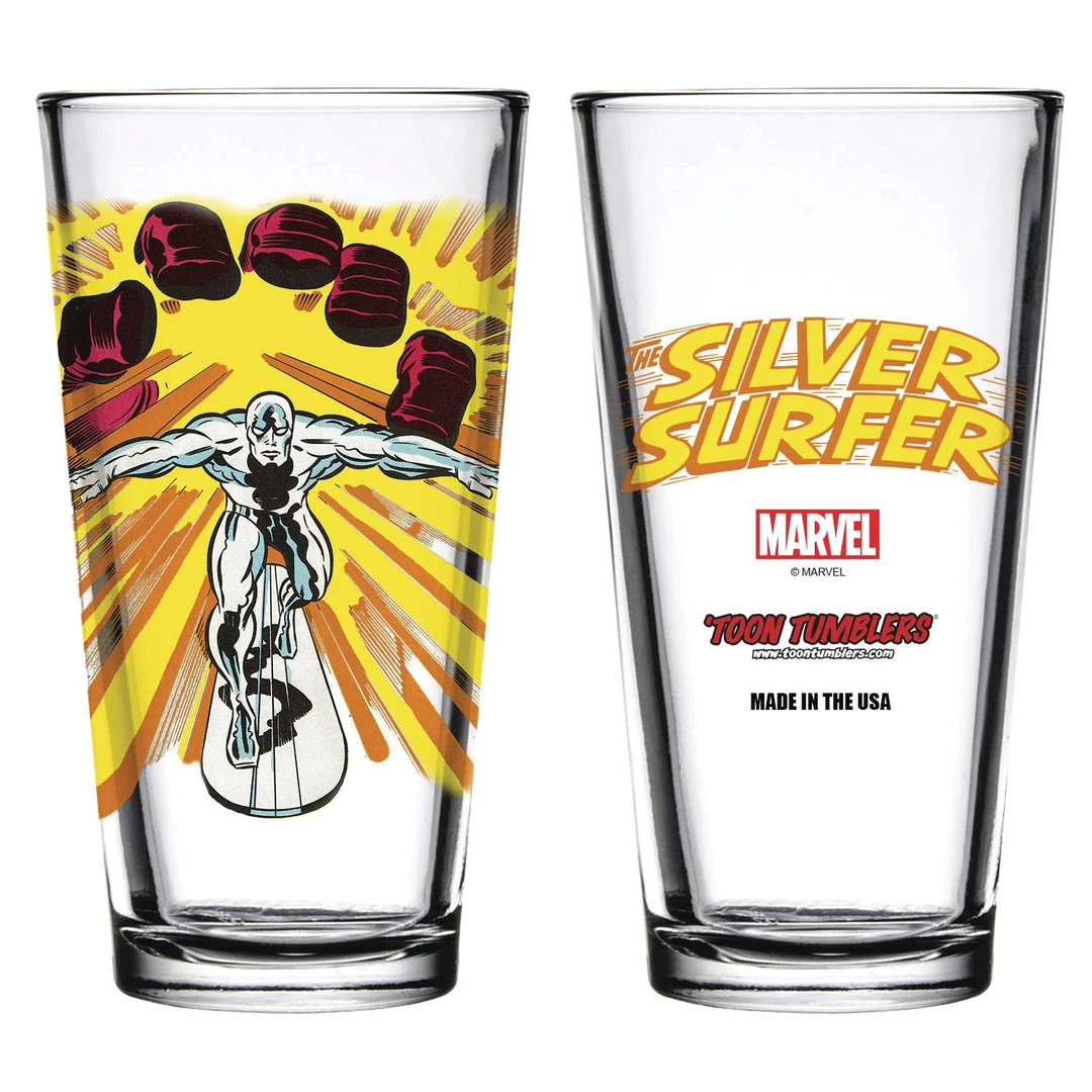 PopFun Toon Tumblers Series 3 Marvel - Silver Surfer 16 Oz Pint Glass 1 PopFun Toon Tumblers Series 3 Marvel - Silver Surfer 16 Oz Pint Glass