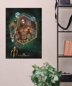 Film Cells LTD Trend Setters DC Comics - Aquaman (Oil Spill) 17" X 24" MightyPrint Wall Art