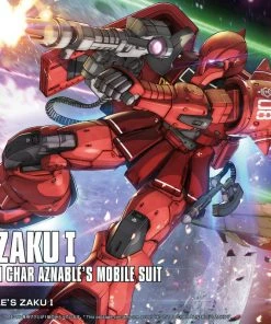 Bandai Japan Bandai Hobby Gundam The Origin - #013 MS-05S Zaku I (Char Aznable's Mobile Suit) 1/144 HG Model Kit