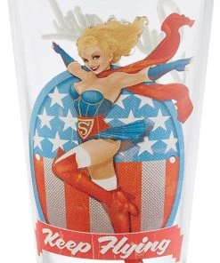 PopFun Toon Tumblers DC Comics: Bombshells Supergirl 16 Oz Pint Glass