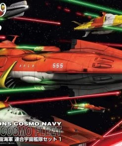 Bandai Japan Gundam Bandai Space Battleship Yamato 2199 - U.N.C.N. Combined Cosmo Fleet (Set #1) 1/1000 Model Kit