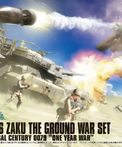 Bandai Japan Bandai Hobby Gundam Universal Century 0079 - MS-06 Zaku The Ground War Set 1/144 HG Model Kit