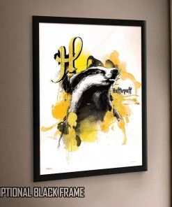 Film Cells LTD Trend Setters Harry Potter - Hufflepuff House Urban Watercolor 17" X 24" MightyPrint Wall Art