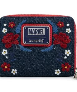 Loungefly Marvel - Captain America Floral Shield Zip Around Wallet