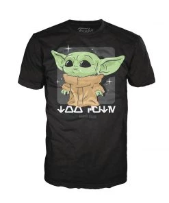 Funko Star Wars: The Mandalorian - The Child "Lookin' Cute" Black T-Shirt (Size XL)