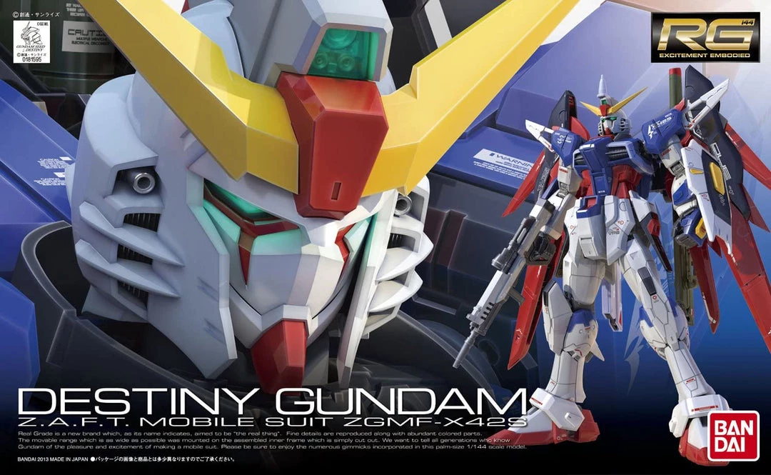 Bandai Japan Bandai Hobby Gundam Seed - #11 Destiny Gundam 1/144 RG Model Kit 2 Bandai Japan Bandai Hobby Gundam Seed - #11 Destiny Gundam 1/144 RG Model Kit