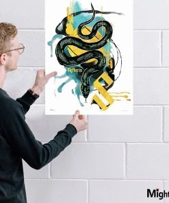 Film Cells LTD Trend Setters Harry Potter - Slytherin House Urban Watercolor 17" X 24" MightyPrint Wall Art