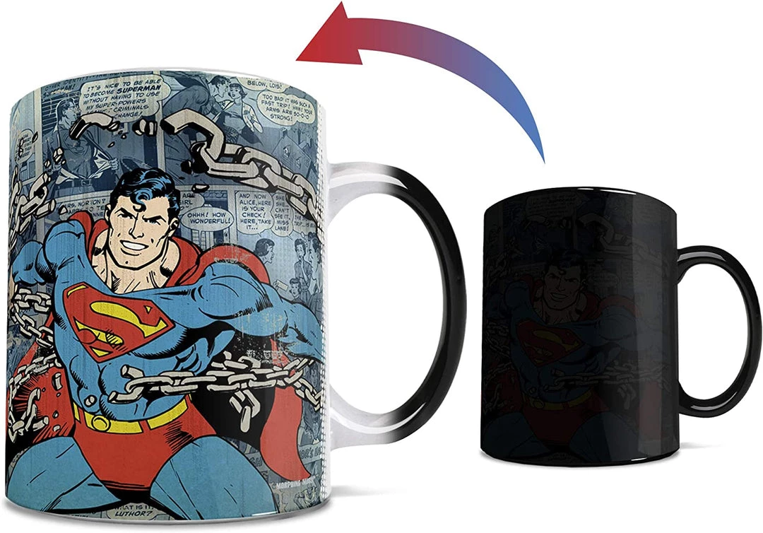 Morphing Mugs DC Comics "Superman Retro Logo" 11-oz. Heat Sensitive Mug 1 Morphing Mugs DC Comics "Superman Retro Logo" 11-oz. Heat Sensitive Mug