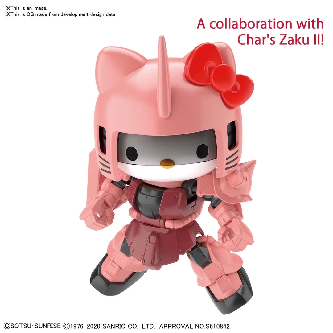 Bandai Japan Bandai Spirits Hello Kitty X MS-06S Char's Zaku II Gundam SD-EX Standard Model Kit 2 Bandai Japan Bandai Spirits Hello Kitty X MS-06S Char's Zaku II Gundam SD-EX Standard Model Kit
